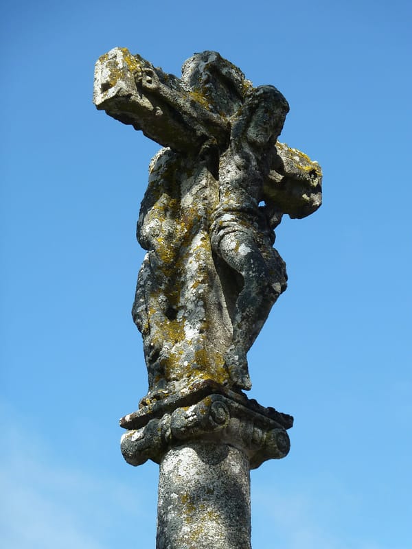 Kruis onderweg weg naar Santiago de Compostella