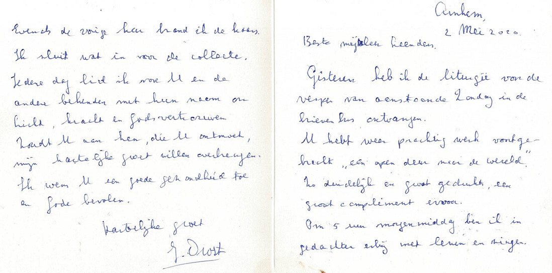 JE insp 12 kaart Drost Bewdankkaart van mijnheer Drost